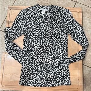 Topshop Black and White Leopard Print Top